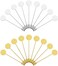 Oubaka 60Pcs Flat Round Tray Lapel Pin,Stainless Steel Safety Pins Stick Pins Brooch Pin Needle Suit Tie Hat pin Scarf Badge for DIY Costume Jewellery Making Accessories.