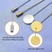 Oubaka 60Pcs Flat Round Tray Lapel Pin,Stainless Steel Safety Pins Stick Pins Brooch Pin Needle Suit Tie Hat pin Scarf Badge for DIY Costume Jewellery Making Accessories.