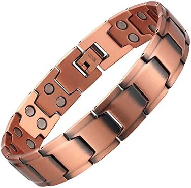 MagEnergy Copper Bracelet for Men 99. 9% Pure Copper Magnetic Bracelet with Powerful Neodymium Magnets Adjustable Box Gift Magnetic Field Therapy Jewelry（Sizing Tool.