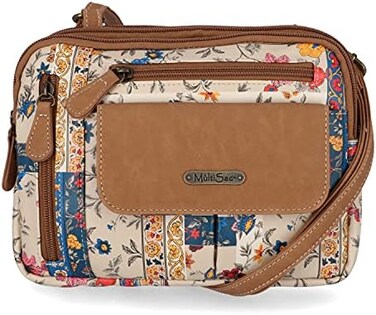 MultiSac Womens Zippy Triple Compartment Crossbody Bag Cross Body.