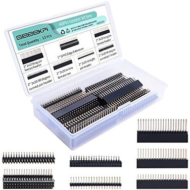 GeeekPi 2x20 40 Pin Stacking Female Header Kit for Raspberry Pi 4B/3B/3B/2B/B/A/Zero/Zero W(2/Jetson Nano/Tinker Board(7 Specifications(13Pcs in Total.