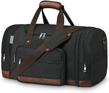 Wohlbege Men Large Capacity Travel Bag Crossbody Bag Weekend Duffel Bag Men Shoulder Messenger Bag Canvas Handbag.
