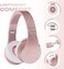 PowerLocus Bluetooth Headphones Over Ear, Bluetooth Headphone Rose Gold, Wireless Headphones Foldable, Hi-Fi Stereo, Soft Memory Foam Earmuffs, Built-in MicWired Mode for iPhone,Android,PC,Laptops.