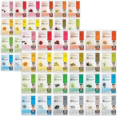 DERMAL 48 Combo Pack Collagen Essence Korean Face Mask - Hydrating and Soothing Facial Mask with Panthenol - Hypoallergenic Self Care Sheet Mask for All Skin Types - Natural Home Spa Treatment Mask.