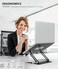 BoYata Laptop Stand, Adjustable Ergonomic Laptop Holder, Aluminium Alloy Notebook Stand Compatible for MacBook Pro/Air, Dell XPS, Lenovo, Samsung Laptops Up to 17 inches-Black.