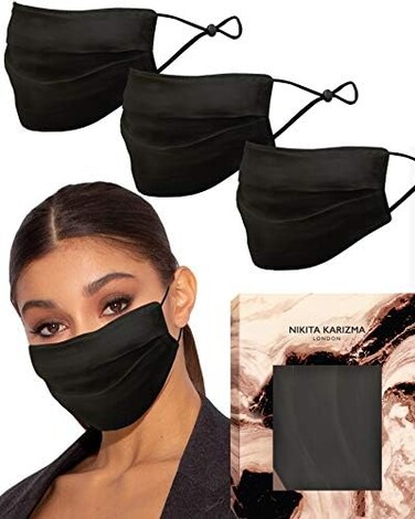 KARIZMA Beverly Hills Silk Face Mask Collection Pack. Fashionable Designer Face Mask for Women. Real Mulberry Silk Masks.
