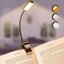 مصباح قراءة Gritin 9 LED بمشبك، 3 أوضاع لحماية العين، مصباح قراءة مرن (أبيض دافئ بارد - تعتيم متدرج، قابل لإعادة الشحن، عمر بطارية طويل، مؤشر طاقة من 4 مستويات).