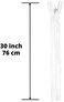 Lakesstory 30" Invisible Nylon Bridal Gown Zipper White 30 inch Zip for Sewing Craft.