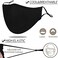 YYTDAISHU Black Reusable Breathable Cloth Face Protection，Adjustable Washable Male and Women Fashion Face Protection Cover.