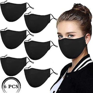 YYTDAISHU Black Reusable Breathable Cloth Face Protection，Adjustable Washable Male and Women Fashion Face Protection Cover.
