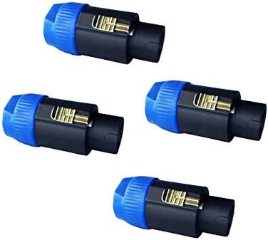 Wixine 4Pcs 8 Pole Conductor Pin Speakon Compatible PA Speaker Wire Cable end Connector Plugs.