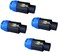 Wixine 4Pcs 8 Pole Conductor Pin Speakon Compatible PA Speaker Wire Cable end Connector Plugs.