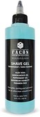 FACON Transparent Non-Foaming Clear Shave Gel with Skin Soothing Aloe Vera, Cooling Menthol Peppermint Oil, Sandalwood Oil Scent - Extra Glide for an Ultra-Clean Smooth Shave (10 fl oz / 296 ml.