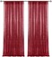 Pufogu 2&times;8FT-2PCS Burgundy Red Sequin Backdrop Curtains Panels, Photography Backdrop Glitter Curtains Fabric Background for Christmas Wedding Party Decor.