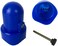 Bbrand Large Trampoline Enclosure Pole Caps with Screw-in Bolts, Only Fit for Poles 1. 5 Inch Diameter, 6 Piece, Blue.