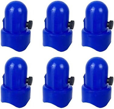 Bbrand Large Trampoline Enclosure Pole Caps with Screw-in Bolts, Only Fit for Poles 1. 5 Inch Diameter, 6 Piece, Blue.