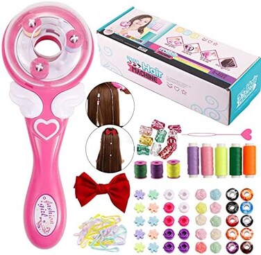 Oradrem Easy Automatic Hair Decoration Braider Styling DIY Tool Electric Hairstyle Tool Gifts Beauty Fashion Salon Toy Kits For Teen Girls.