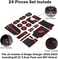 SENSHINE for Dodge Charger Accessories 2015-2021 Non-Slip Anti Dust Cup Holder Insert Center Console Shifter Liner Trim Door Packet Mats Premium Custom Interior 22PC Set (Red Trim.