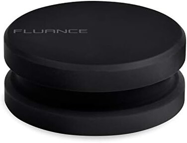 Fluance HiFi Vinyl Record Weight Stabilizer High Mass 760 gram Steel LP Disc Turntable Accessory with Antiresonance Rubberized Coating and Protective Velvet Pad for Vibration Damping (RW03.