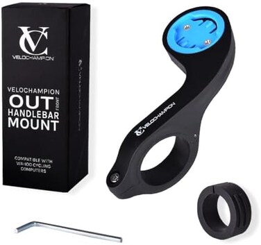 حامل مقود الدراجة الأمامي من VeloChampion متوافق مع كمبيوتر Wahoo Bolt، وBolt v2، وElemnt، وRoam، أو Elemnt Roam v2.