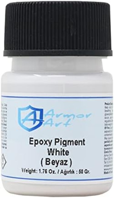 Counter Culture DIY Armor Art Pigment, White, 1. 76 oz, Resin Epoxy Dye for Waves and Water Effects.
