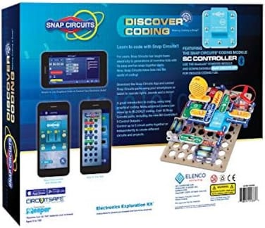 لعبة Snap Circuits Elenco Discover Coding Toy للأطفال من سن 8 سنوات فما فوق.