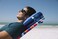 Ballast Beach Pillow - Inflatable Pillow for Beach, Camping, and Outdoor Relaxation - 14" x 11" (Ocean Blue.