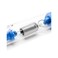 QWORK Plastic Tubular Spring Scale - 1N, 5N, 10N, 20N, 30N Capacity, GramsNewton Calibration, Zeroing Capability, Clear Plastic Body Spring Balance Hanging Tube, Set of 5.
