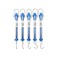 QWORK Plastic Tubular Spring Scale - 1N, 5N, 10N, 20N, 30N Capacity, GramsNewton Calibration, Zeroing Capability, Clear Plastic Body Spring Balance Hanging Tube, Set of 5.
