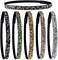 Syhood 6 Pieces Glitter Headband Non-slip Felt Headband Rhinestone Headband Women's Fabric Headband Hairband for Sports and Yoga.