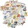CON*QUEST Journals Harry Potter Watercolor Vinyl Stickers, Set of Unique Sticker Decals, 5 Holograms, Waterproof, UVScratch Resistant, Great for Gadgets, Officially Licensed (White Vinyl, 60-Pack.