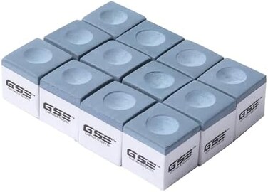 GSE Games & Sports Expert GSE GamesSports Expert عبوة من 12 قطعة من طباشير البلياردو/البول (متوفرة بـ 6 ألوان (رمادي).