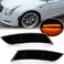 NJSBYL LED Front Side Marker Lamps Replacement for Cadillac XTS 2013 2014 2015 2016 2017 Smoked Lens Amber LED Turn Singal Lights Kits Replace OEM Sidemarker Lamps.