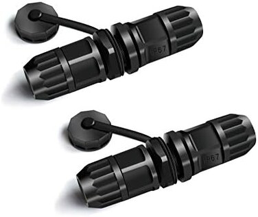 YIOVVOM RJ45 Waterproof Connector, Female to Female, Panel Mount, 8P8C,CAT 6, CAT 5, CAT 5E, M20 IP67 Ethernet LAN Cable Coupler Outdoor Adapter Weatherproof Connection (2-Pack.