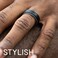 ROQ Silicone Rubber Wedding Ring for Women, Thin Stackable Rubber Silicone Wedding Band, Bridal Jewelry Set, Anniversary Rings, Promise Ring, Horizontal LinesPoint Pave Edge, 2. 5mm Wide 2mm Thick,.
