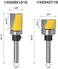 Wolfride Gasea 4pcs 1/4" Shank Flush Trim Hinge Mortise Template Cleaning Bottom Router Bit for Woodworking Milling Cutter Tool 13/16" 7/16" 5/8" 1/4".