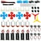 EUDAX 6 Set DC Motors Kit, Mini Electric Hobby Motor 3V -12V 25000 RPM Strong Magnetic with Shaft Propeller, 2 x AA Battery Holder,9V Battery Clip Connector,Plastic Wheels for DIY Science Projects.