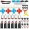 EUDAX 6 Set DC Motors Kit, Mini Electric Hobby Motor 3V -12V 25000 RPM Strong Magnetic with Shaft Propeller, 2 x AA Battery Holder,9V Battery Clip Connector,Plastic Wheels for DIY Science Projects.