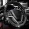 Valleycomfy Steering Wheel Cover for Women Men Bling Bling Crystal Diamond Sparkling Car SUV Wheel Protector Universal Fit 15 Inch (Black with Black Diamond, Standard Size(14" 1/2-15" 1/4.