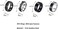 yfstyle Stainless Steel Ring Set (4pcs Band, Men's Wedding Rings, Cool Spinner Rings, Black, Silver, Gold, Blue, 8mm Width, Unisex.