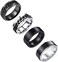 yfstyle Stainless Steel Ring Set (4pcs Band, Men's Wedding Rings, Cool Spinner Rings, Black, Silver, Gold, Blue, 8mm Width, Unisex.