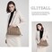 GLITZALL Clutch Purse and Dumpling Bag for Women,Designer Cloud Handbag and Ruched Bag with Detachable Shoulder Strap.