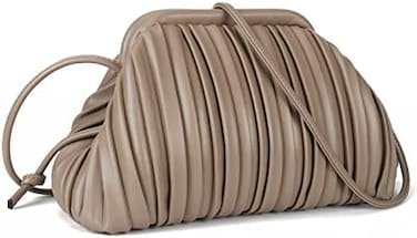 GLITZALL Clutch Purse and Dumpling Bag for Women,Designer Cloud Handbag and Ruched Bag with Detachable Shoulder Strap.