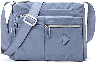 ETidy Crossbody Bag For Women Waterproof Lightweight Casual Shoulder Handbag Purse Bookbag, Blue.