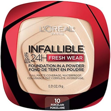 L'Oreal Paris L&rsquo;Or&eacute;al Paris L'Oreal Infallible Fresh Wear Foundation in a Powder, 010 Porcelain, 0. 31 Fl Oz.