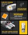AUXITO 194 LED Bulbs Amber Yellow, Super Bright 1:1 Size, 168 175 2825 W5W T10 Car Bulbs for Dome Map Door Courtesy License Plate Lights Parking Side Marker Cornering Trunk Lights (Pack of 2.
