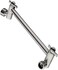 BRIGHT SHOWERS Adjustable Shower Arm for Rain and Handheld Shower Head, 10 Inch Universal Shower Extension Arm Brass Shower Arm Extender Hardware, Brushed Nickel.