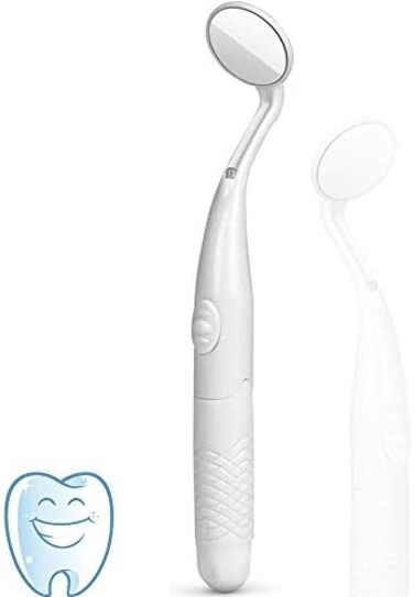 ffresiss Dental Mirror with Light,Teeth Inspection LED Mirror,Anti-Fog Mouth Mirror,Dentist Oral Care Tool.