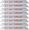 Caliastro 6-Inch Thick Metal Cutting Reciprocating Saw Blades (18 TPIMade of Long Lasting Bi-Metal (HSS Teeth Bonded to HCS Body- 8 Pack -.