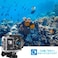 كاميرا Jadfezy Action Camera FHD 1080P 12MP، كاميرا مقاومة للماء تحت الماء 98 قدم/30 متر مع بطاريتين، كاميرا رياضية بزاوية واسعة مع مجموعة ملحقات مناسبة للخوذة والدراجة وما إلى ذلك.